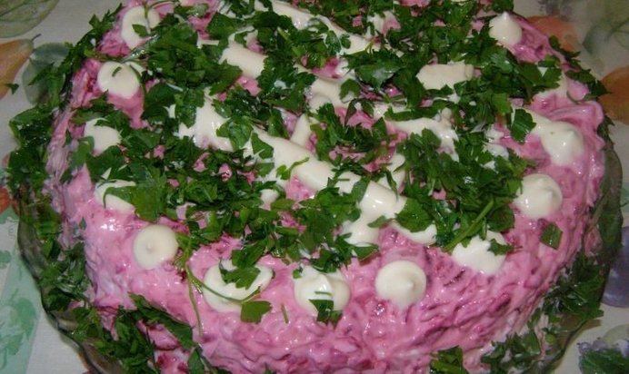 Салат свекла картофель селедка