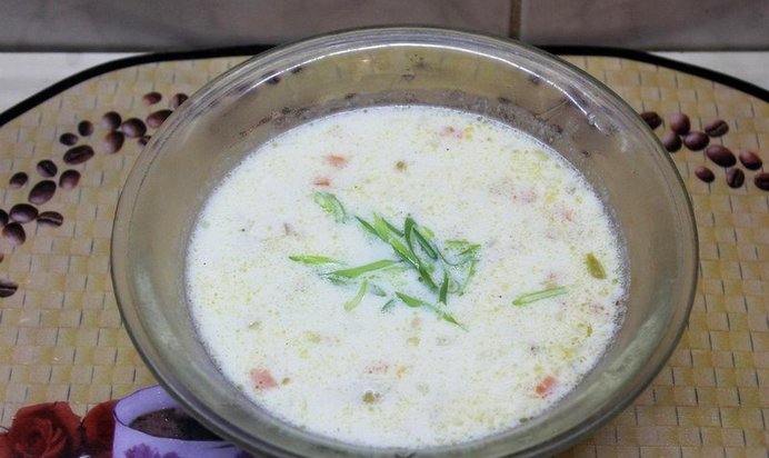 Овощной сырный суп