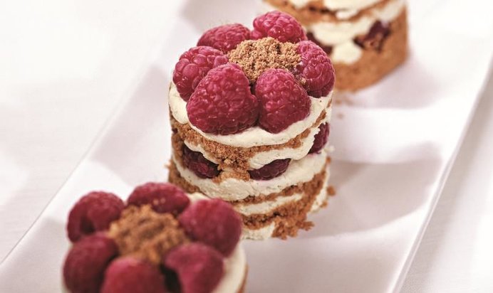 Пирожные с малиной