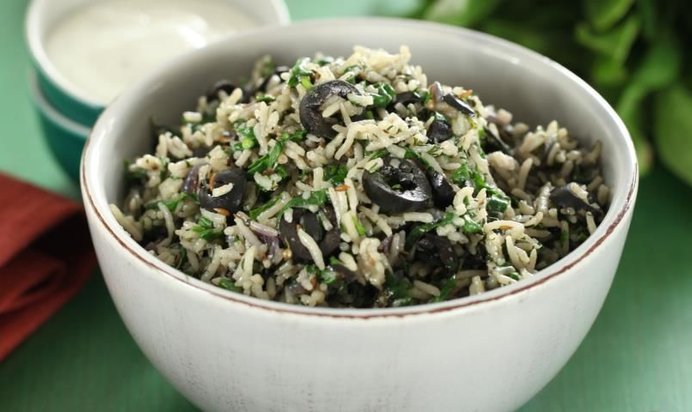 Греческий рисовый салат