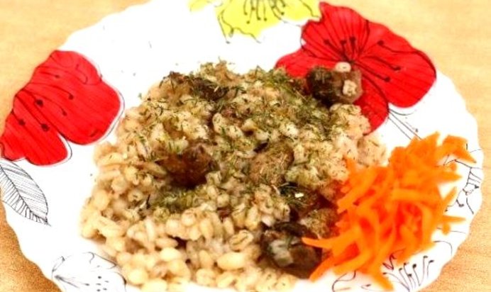 Перловка с грибами в мультиварке