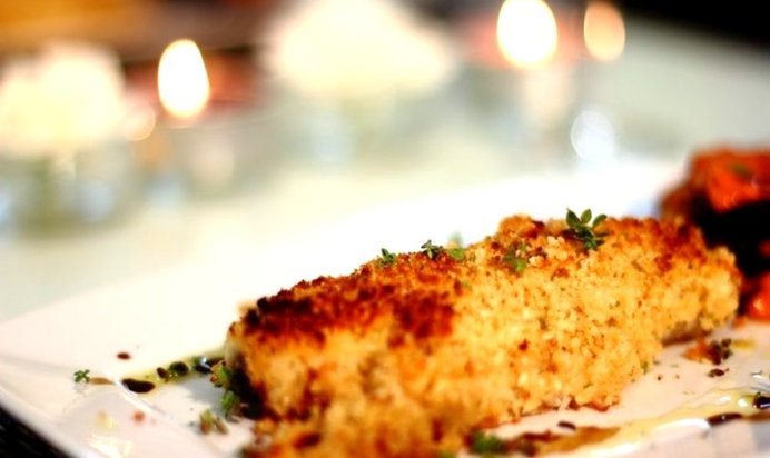 Треска под хлебно-сырной корочкой