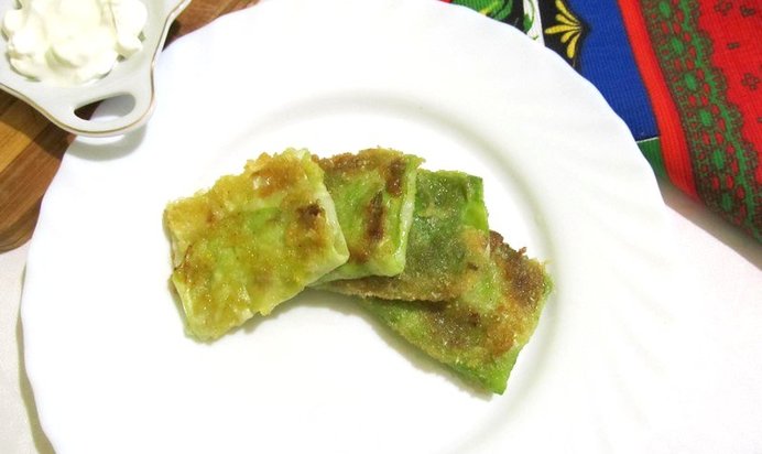 Капустные листы с соусом бешамель