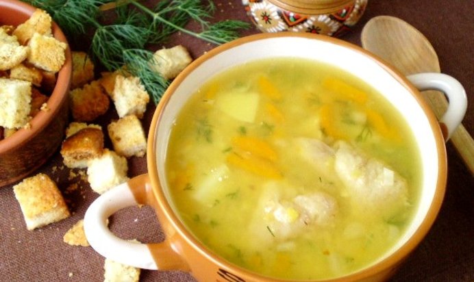 Гороховый суп с курицей в мультиварке