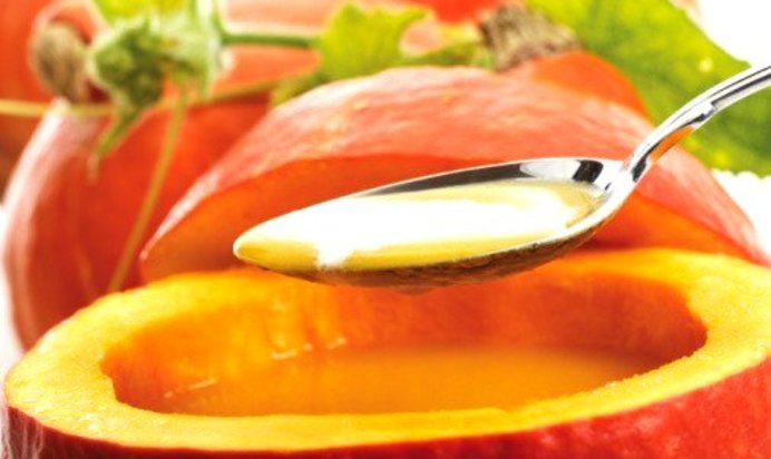 Сырный суп в тыкве