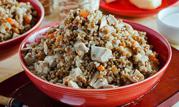 Гречневая каша на курином бульоне в мультиварке