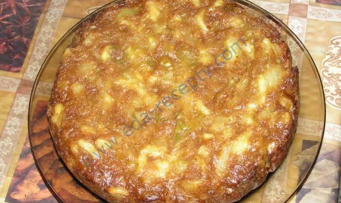 капустная шарлотка с капустой в духовке