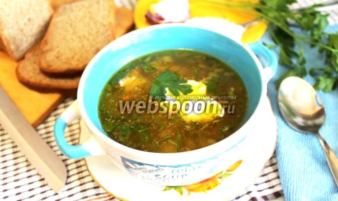 Рассольник с солёными грибами