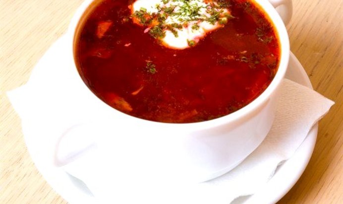 Холодный суп из томатного сока