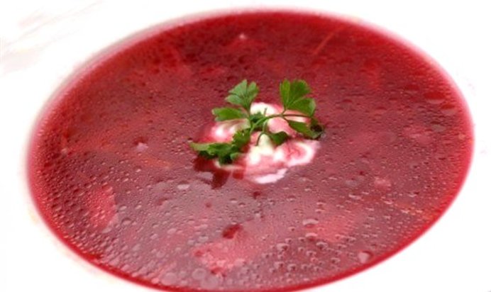 Борщ нежирный на курином бульоне