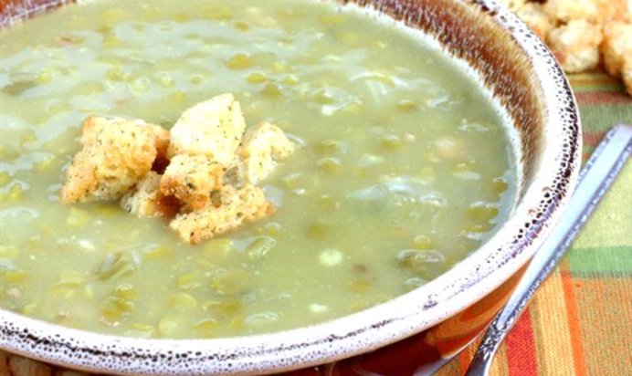 Суп-пюре из фасоли или гороха