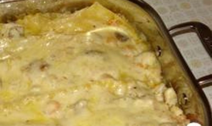 Лазанья из палтуса