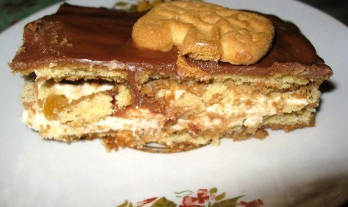 Быстрый кофейный торт с творожным кремом