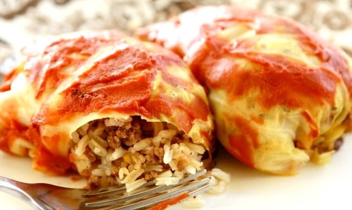 Голубцы с мясом и рисом