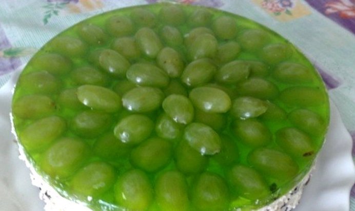 Торт Виноградинка без выпечки