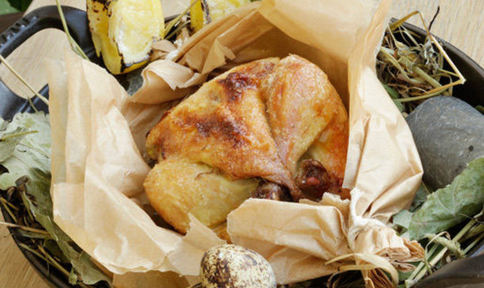 Ароматный фермерский цыпленок