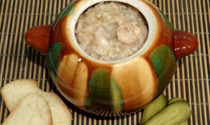 Каша овсяная с курицей