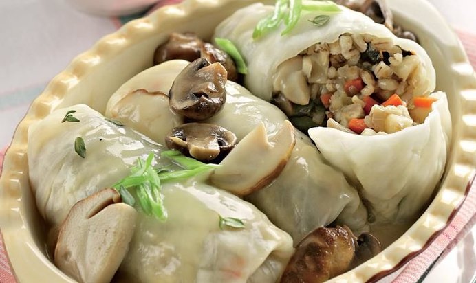 Постные голубцы с перловкой
