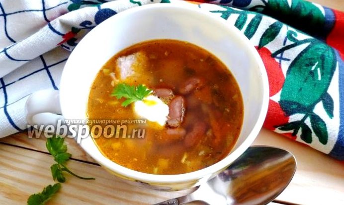 Рассольник с фасолью