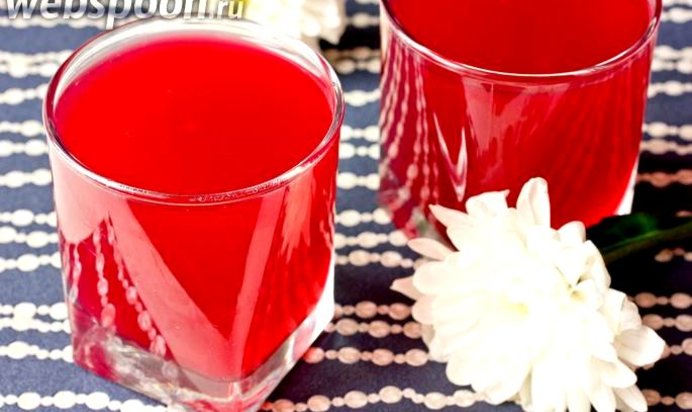 Кисель из клюквы и чёрной смородины