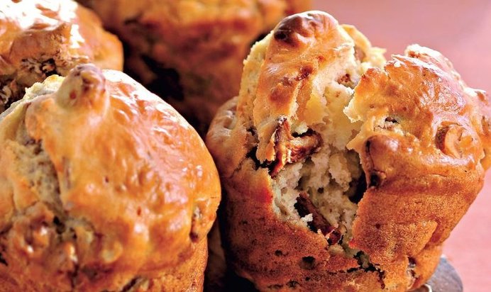 Маффины с лисичками и курагой