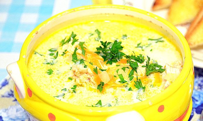 Сырный суп по‑французски с плавленым сыром