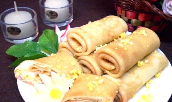 Блинчики с крабовыми палочками