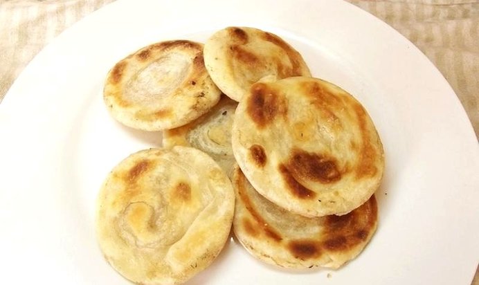 Пресные слоеные лепешки