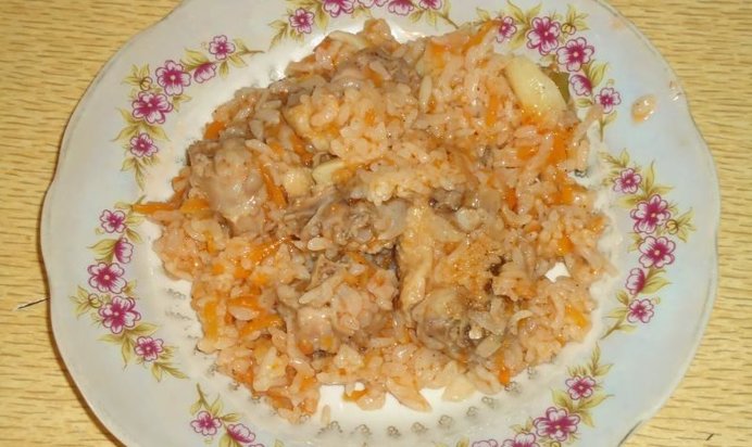 Каша рисовая с курицей