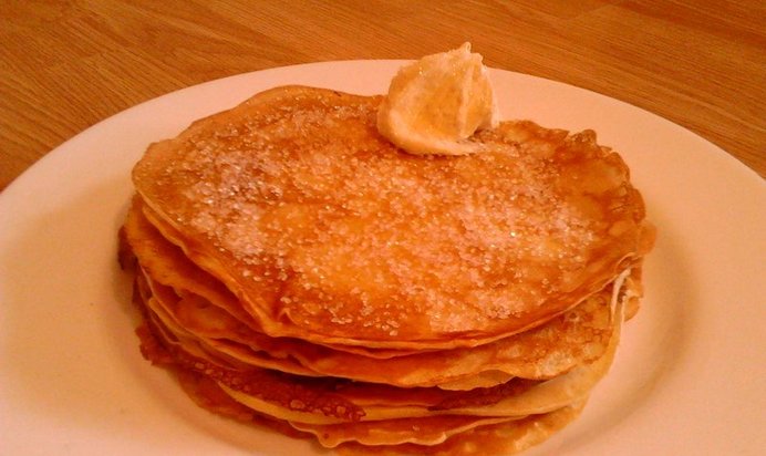 Блины с лимонной цедрой