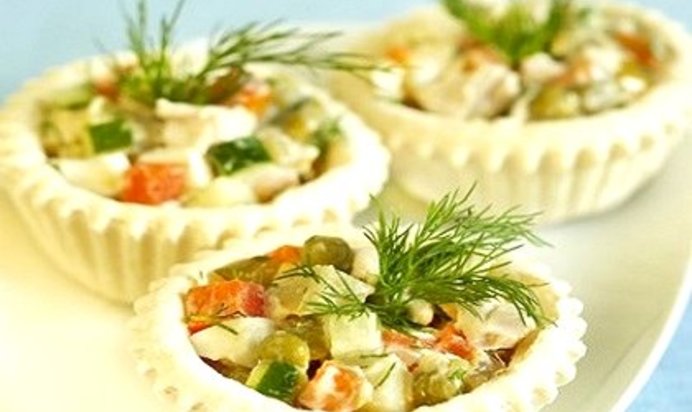 Какой салат в тарталетки можно положить рецепты с фото