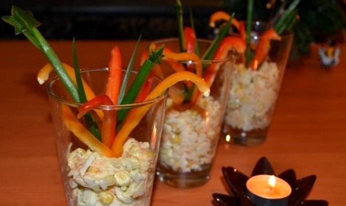 Салат Новогодний фейерверк