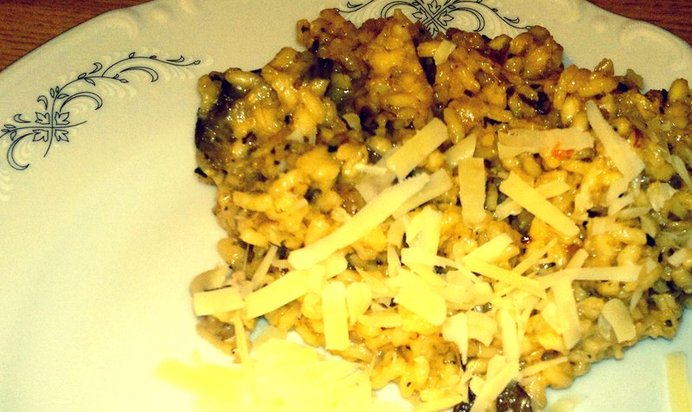 Простое ризотто с грибами (Risotto facile ai funghi)
