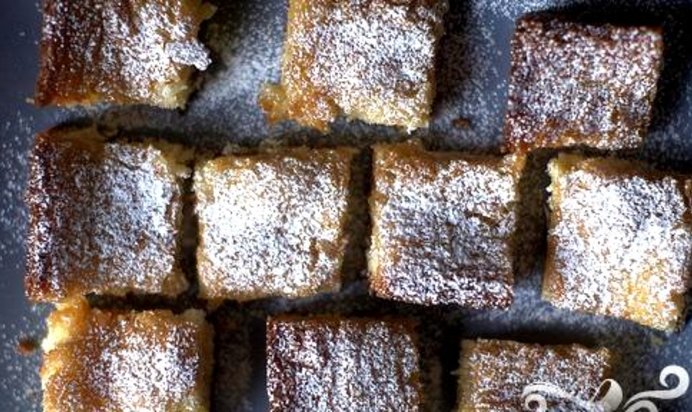 Дрожжевой пирог со сливочной начинкой