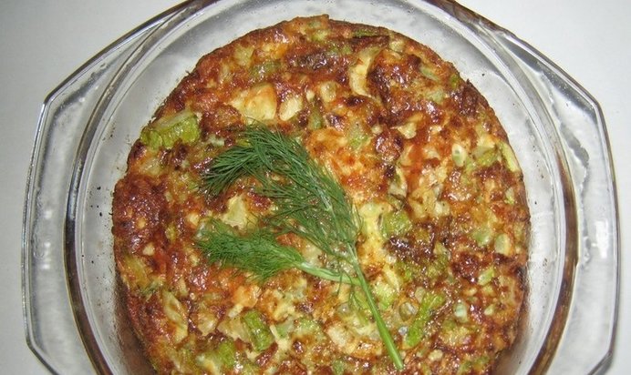 Омлет с кабачками в духовке