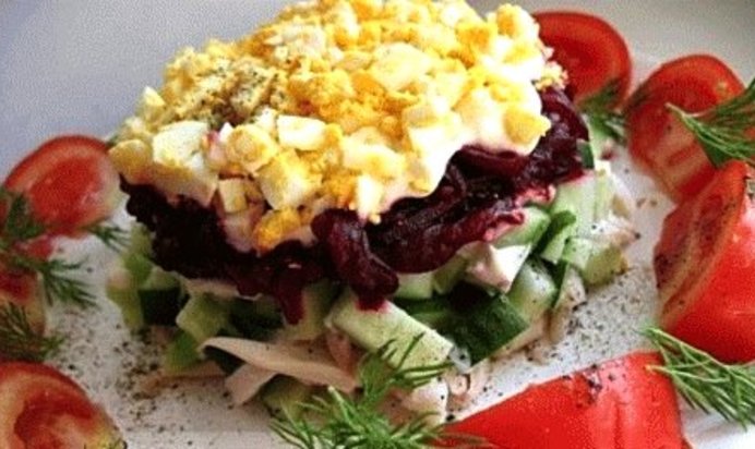 Свёкла с огурцом