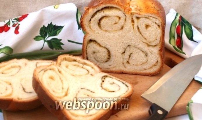 Хлеб с укропом и сыром в хлебопечке