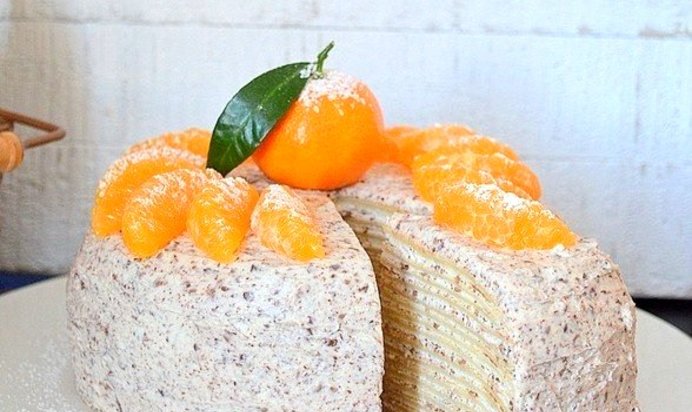 Блинный торт с шоколадом