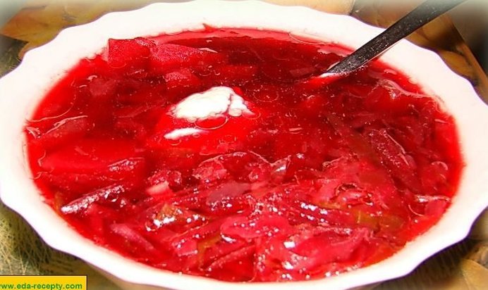 Борщ постный