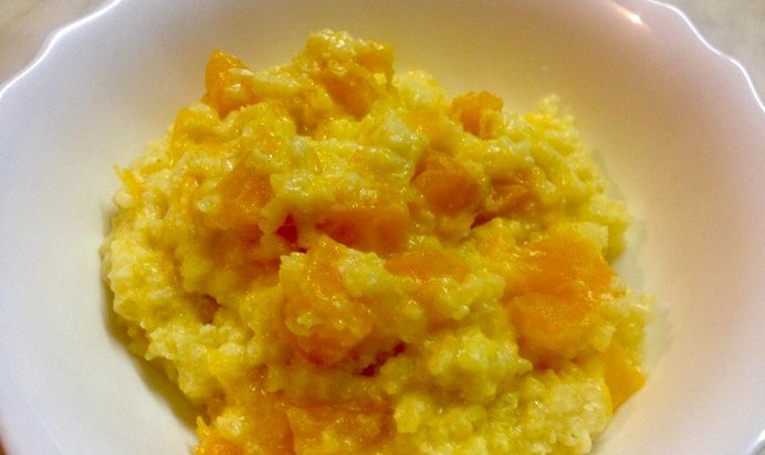 Пшенная каша с тыквой в горшочке