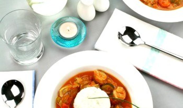 Рататуй из кабачка с рисом