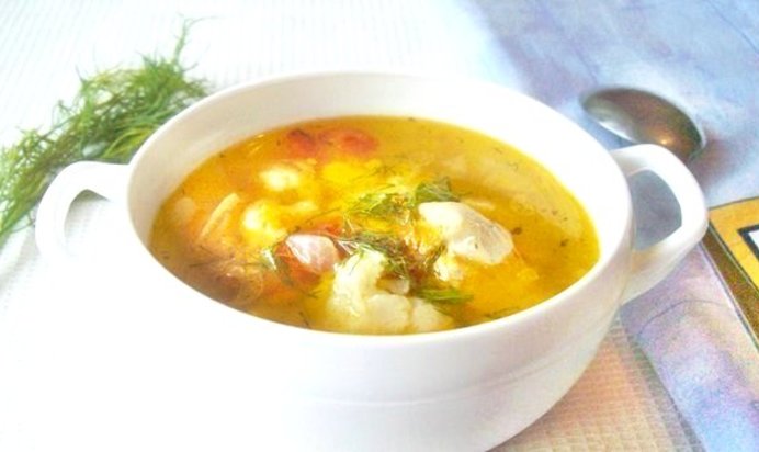 Суп с репой на курином бульоне