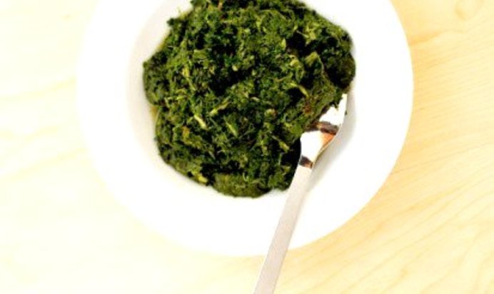 Салат со шпинатом и хидзики