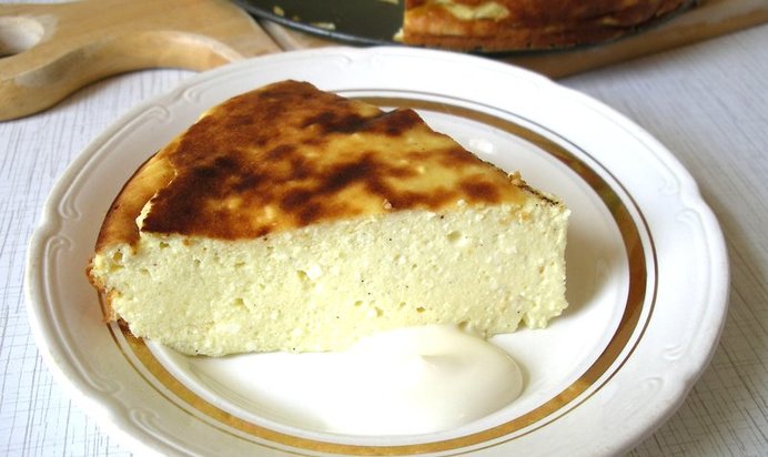 Творожная запеканка с кефиром в духовке