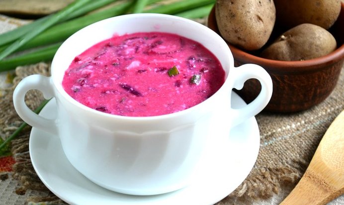 Борщ на кефире