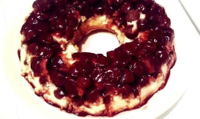 Вишневый кекс без яиц