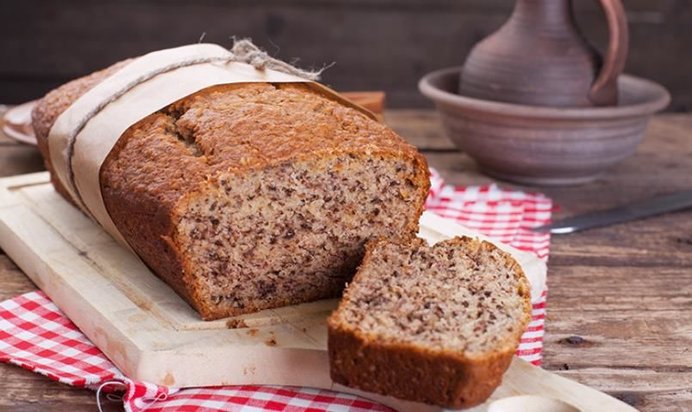 Банановый кекс с грецкими орехами