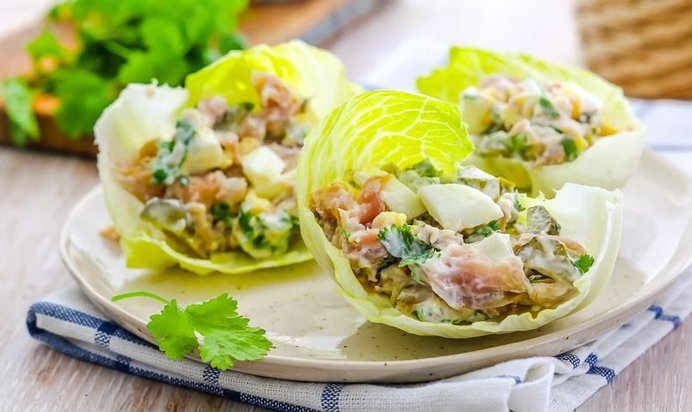 Тартар из копченой скумбрии