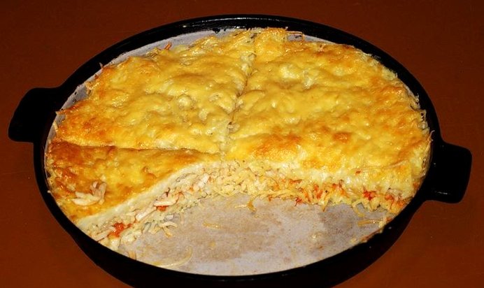 Запеканка с кальмарами