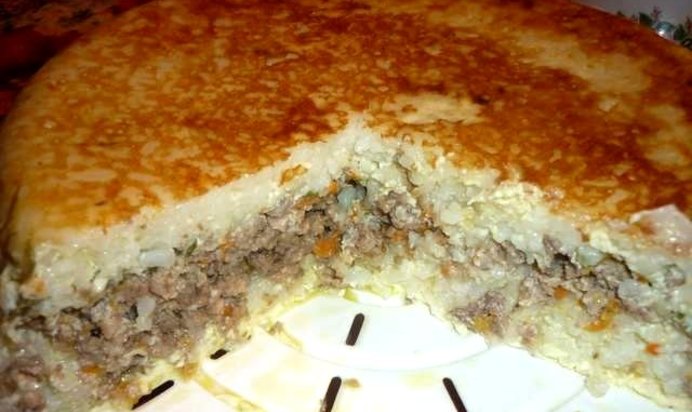 Запеканка рисовая с фаршем